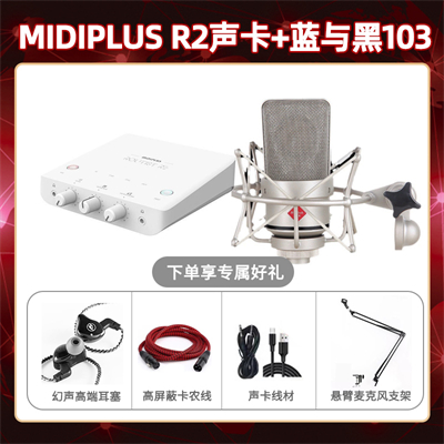 Midiplus R2-蓝与黑BL-103套装