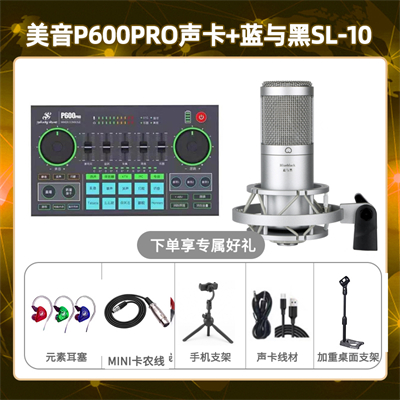 美音P600pro-蓝与黑SL-10套装