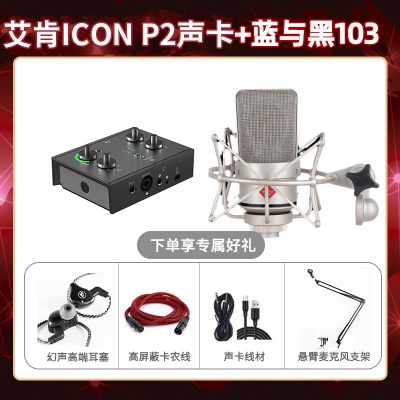 艾肯P2-蓝与黑SL-103套装